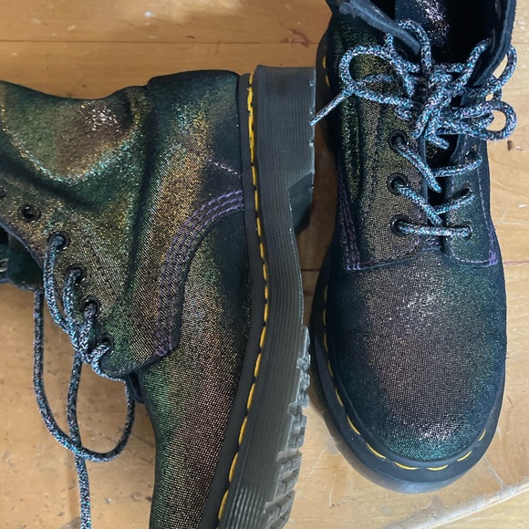 Dr. Martens Iridescent Black Boots - Picture 2 of 3